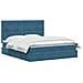 Letto con Contenitore Blu Scuro 200 x 200 cm Velluto - Foto miniatura 3