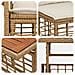 Set Divano da Giardino 11 pz Naturale e Bianco Crema polyrattan - Foto miniatura 5