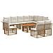 Set Divano da Giardino 11 pz Naturale e Bianco Crema polyrattan - Foto miniatura 1