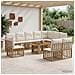 Set Divano da Giardino 11 pz Naturale e Bianco Crema polyrattan - Foto miniatura 6