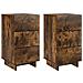 Comodino 2 pz Rovere Fumé 33,5 x 34,5 x 60 cm Legno composito - Foto miniatura 1