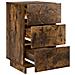 Comodino 2 pz Rovere Fumé 33,5 x 34,5 x 60 cm Legno composito - Foto miniatura 3