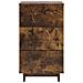 Comodino 2 pz Rovere Fumé 33,5 x 34,5 x 60 cm Legno composito - Foto miniatura 4