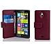 Custodia Libro Per Nokia Lumia 1320 In Porpora - Con Vani Di Carte E Funzione Stand Di Similpelle Strutturata - Portafoglio Cover Case Wallet Book Etui Protezione - Foto miniatura 1