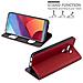 Custodia Compatibile Con Lg G6 In Rosso Zafferano - Coperchio Protettivo Con Chiusura Magnetica, Funzione Stand E 2 Finestre Di Visualizzazione - Foto miniatura 2