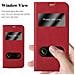 Custodia Compatibile Con Lg G6 In Rosso Zafferano - Coperchio Protettivo Con Chiusura Magnetica, Funzione Stand E 2 Finestre Di Visualizzazione - Foto miniatura 9