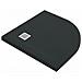 Piatto Doccia Mineral Marmo Resina Curvo Antiscivolo H3,5cm *** Misure : L80 X P80 X H3,5 Cm, Tinta : Antracite - Foto miniatura 1