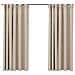 Tende Oscuranti con Ganci Effetto Lino 2 pz Beige 140x175 cm - Foto miniatura 2