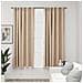 Tende Oscuranti con Ganci Effetto Lino 2 pz Beige 140x175 cm - Foto miniatura 1