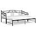 Telaio Divano Letto Estraibile Nero In Metallo 90x200 Cm - Foto miniatura 2