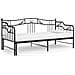 Telaio Divano Letto Estraibile Nero In Metallo 90x200 Cm - Foto miniatura 3