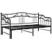 Telaio Divano Letto Estraibile Nero In Metallo 90x200 Cm - Foto miniatura 6