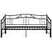 Telaio Divano Letto Estraibile Nero In Metallo 90x200 Cm - Foto miniatura 8