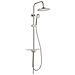 Set Soffione Doccia con Vassoio AQUASTAR Bianco Cromato - Foto miniatura 1