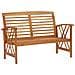 Panchina da Giardino 119 cm in Legno Massello d'Acacia - Foto miniatura 1