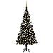 Set Albero Natale Artificiale con LED e Palline Nero 210 cm PVC - Foto miniatura 1