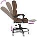 Sedia da Ufficio Massaggio Reclinabile Marrone in Tessuto - Foto miniatura 3