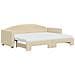 Divano Letto Estraibile Con Materassi Crema 80x200 Cm Tessuto - Foto miniatura 1