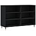 Credenza Nera 103,5x35x70 Cm In Legno Multistrato - Foto miniatura 2