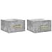 Comodini A Muro 2 Pz Grigio Cemento 35x35x20 Cm - Foto miniatura 2