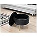 Pouf rotonda in velluto CARO, Colore Nero - Foto miniatura 4