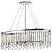 Lampadario Contemporaneo Piper Acciaio Cromo Lucido Grande 6 Luci E14 - Foto miniatura 1