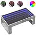 Tavolino Da Salotto Con Led Infinity Grigio Cemento 90x53x30 Cm - Foto miniatura 2