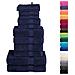 Set ASciugamani SOLUND 12 pz Blu Navy 600 gsm - Foto miniatura 2