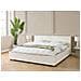 Letto Matrimoniale Tessuto Bouclé Bianco Sporco 180 X 200 Cm Mirande - Foto miniatura 1