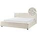 Letto Matrimoniale Tessuto Bouclé Bianco Sporco 180 X 200 Cm Mirande - Foto miniatura 3