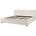 Letto Matrimoniale Tessuto Bouclé Bianco Sporco 180 X 200 Cm Mirande - Foto miniatura 4