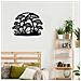 Elegante Decorazione Murale In Metallo A Forma Di Fungo Nera 43x33 Cm Per Interni - Foto miniatura 4