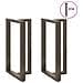 Gambe Tavolo Bar A T 2 Pz Naturale 60x35x(100-101) Cm Acciaio - Foto miniatura 3