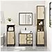 Mobile Lavabo Da Bagno Rovere Sonoma 65x33x60 Cm In Truciolato - Foto miniatura 3