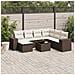 Set Divani Da Giardino 8 Pz Con Cuscini Marrone In Polyrattan - Foto miniatura 1