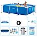 Piscina Fuori Terra - Rettangolo - 260x160x65 Cm - Blu - Include Accessori Coordinati A116 - Foto miniatura 1