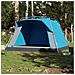 Tenda da Campeggio Cabina 4 Persone Blu a Rilascio Rapido - Foto miniatura 2