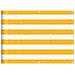 Paravento per Balcone Striscia Gialla e Bianca 75x700 cm - Foto miniatura 1