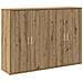 Sideboards 2 pcs Rovere artigianale 60x31x84 cm Legno ingegnerizzato - Foto miniatura 1