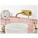 Rubinetto Miscelatore Da Parete Per Lavabo Guaiba Ottone Oro - Foto miniatura 1