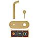 Rubinetto Miscelatore Da Parete Per Lavabo Guaiba Ottone Oro - Foto miniatura 5