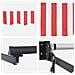 Tenda Retrattile Rosso e Bianco 500 × 300 cm Tessuto e Metallo - Foto miniatura 8