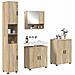 Set di mobili per il bagno 4 pcs rovere sonoma 61 x 35 x 64 cm - Foto miniatura 3