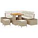 Set Divano da Giardino 8 pcs Beige Poly Rattan - Foto miniatura 1