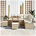 Set Divano da Giardino 8 pcs Beige Poly Rattan - Foto miniatura 3