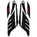 Adesivi Gel 3D Protezioni Boomerang Compatibili Con Yamaha Xmax 250 2014-2016 Carbonio-Rosso - Foto miniatura 1