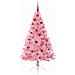 Albero di Natale artificiale con luci integrate Rosa 150 cm PVC - Foto miniatura 3