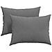 Cuscini da Divano 2 pcs Grigio scuro 70 x 50 cm Tessuto - Foto miniatura 1