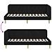 Cornice del letto ad angolo Nero 90 x 200 cm Tessuto - Foto miniatura 9