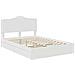 Letto con Contenitore Bianco 140 x 200 cm Legno multistrato - Foto miniatura 4
